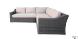 CIEUX Sectional Marseille Outdoor Patio Wicker Rattan Modular Corner Sectional Sofa in Brown