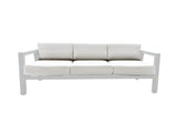 CIEUX Sofa Canvas Natural Corsica Outdoor Patio Aluminum Metal Sofa in White with Sunbrella Cushions - Available in 2 Colours