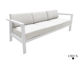 CIEUX Sofa Corsica Outdoor Patio Aluminum Metal Sofa in White with Sunbrella Cushions - Available in 2 Colours