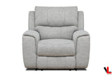 Levoluxe Chair Sentinel 43" Power Reclining Chair with Power Headrest in Tweed Ash Fabric