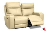 Levoluxe Loveseat Arlo 64.2" Power Reclining Loveseat with Power Headrest in Leather Match - Available in 2 Colours