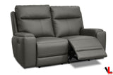 Levoluxe Loveseat Arlo 64.2" Power Reclining Loveseat with Power Headrest in Leather Match - Available in 2 Colours