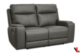 Levoluxe Loveseat Arlo 64.2" Power Reclining Loveseat with Power Headrest in Leather Match - Available in 2 Colours