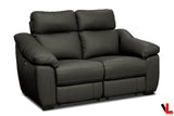 Levoluxe Loveseat Maverick 64.5" Power Reclining Loveseat with Power Headrest in Dark Chocolate Leather Match