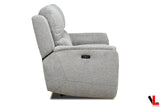 Levoluxe Loveseat Sentinel 65" Power Reclining Loveseat with Power Headrest in Tweed Ash Fabric