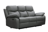 Levoluxe Sofa Grey Aveon 83" Pillow Top Arm Reclining Sofa in Leather Match - Available in 2 Colours