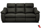 Levoluxe Sofa Maverick 86.2" Power Reclining Sofa with Power Headrest in Dark Chocolate Leather Match