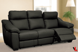 Levoluxe Sofa Maverick 86.2" Power Reclining Sofa with Power Headrest in Dark Chocolate Leather Match