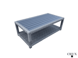 Pending - Cieux Cannes Outdoor Patio Wicker Rectangular Coffee Table in Grey