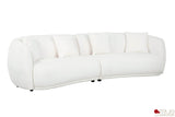 Pending - True Contemporary Archibald Curved Kidney Shaped Sectional Sofa in Wolly Ivory