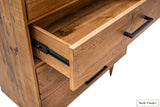 Rustic Classics Drawer Chest Cypress Reclaimed Wood 5 Drawer Chest in Spice