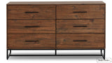 Rustic Classics Dresser Blackcomb Reclaimed Wood and Metal 6 Drawer Dresser in Coffee Bean