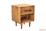 Rustic Classics Nightstand Cypress Reclaimed Wood 1 Drawer Nightstand in Spice