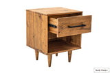 Rustic Classics Nightstand Cypress Reclaimed Wood 1 Drawer Nightstand in Spice