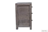 Rustic Classics Nightstand Whistler Reclaimed Wood 3 Drawer Nightstand in Grey