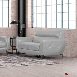 True Contemporary Loveseat William Tufted Faux Leather Loveseat - Available in 2 Colours