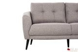 True Contemporary Sectional Elizabeth Tufted Sectional Sofa in Nia Grey