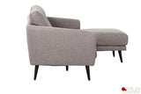 True Contemporary Sectional Elizabeth Tufted Sectional Sofa in Nia Grey