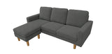 Hillsborough 76" Wide Boucle Sectional Sofa with Reversible Chaise - Available in 3 Colours