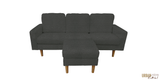 Hillsborough 76" Wide Boucle Sectional Sofa with Reversible Chaise - Available in 3 Colours