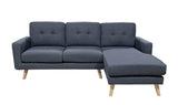 Urban Cali Sectional Dark Grey / Right Facing Chaise San Marino 87.75" Wide Tufted Linen Sectional Sofa - Available in 2 Colours