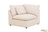 Urban Cali Sectional Long Beach Medium Modular L-Shaped Sectional Sofa in Axel Beige