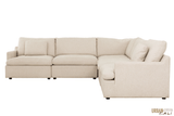 Urban Cali Sectional Long Beach Modular Corner Sectional Sofa in Axel Beige