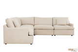 Urban Cali Sectional Long Beach Modular Corner Sectional Sofa in Axel Beige