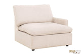 Urban Cali Sectional Long Beach Modular L-Shaped Sectional Sofa with Ottoman in Axel Beige