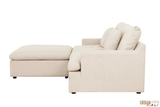 Urban Cali Sectional Long Beach Small Modular Sectional Sofa with Ottoman in Axel Beige