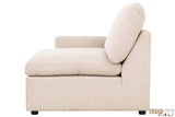 Urban Cali Sectional Long Beach Small Modular Sectional Sofa with Ottoman in Axel Beige