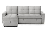 Urban Cali Sectional Sofa Grey Venice Sleeper Sectional Sofa Bed with Reversible Storage Chaise - Available in 4 Colours