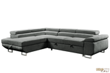 Urban Cali Sectional Sofa Hollywood Sleeper Sectional Sofa Bed with Adjustable Headrests and Storage Chaise - Available in 2 Colours