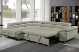 Urban Cali Sectional Sofa Hollywood Sleeper Sectional Sofa Bed with Adjustable Headrests and Storage Chaise - Available in 3 Colours