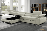 Urban Cali Sectional Sofa Hollywood Sleeper Sectional Sofa Bed with Adjustable Headrests and Storage Chaise - Available in 3 Colours