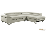 Urban Cali Sectional Sofa Hollywood Sleeper Sectional Sofa Bed with Adjustable Headrests and Storage Chaise - Available in 3 Colours