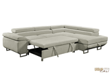 Urban Cali Sectional Sofa Hollywood Sleeper Sectional Sofa Bed with Adjustable Headrests and Storage Chaise - Available in 3 Colours