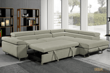 Urban Cali Sectional Sofa Hollywood Sleeper Sectional Sofa Bed with Adjustable Headrests and Storage Chaise - Available in 3 Colours