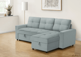 Urban Cali Sectional Sofa Venice Sleeper Sectional Sofa Bed with Reversible Storage Chaise - Available in 4 Colours