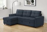 Urban Cali Sectional Sofa Venice Sleeper Sectional Sofa Bed with Reversible Storage Chaise - Available in 4 Colours