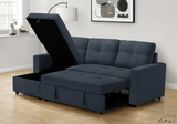 Urban Cali Sectional Sofa Venice Sleeper Sectional Sofa Bed with Reversible Storage Chaise - Available in 4 Colours