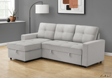 Urban Cali Sectional Sofa Venice Sleeper Sectional Sofa Bed with Reversible Storage Chaise - Available in 4 Colours