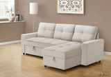 Urban Cali Sectional Sofa Venice Sleeper Sectional Sofa Bed with Reversible Storage Chaise - Available in 4 Colours