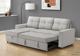 Urban Cali Sectional Sofa Venice Sleeper Sectional Sofa Bed with Reversible Storage Chaise - Available in 4 Colours