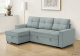 Urban Cali Sectional Sofa Venice Sleeper Sectional Sofa Bed with Reversible Storage Chaise - Available in 4 Colours