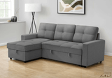 Urban Cali Sectional Sofa Venice Sleeper Sectional Sofa Bed with Reversible Storage Chaise - Available in 5 Colours