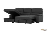 Urban Cali Sleeper Sectional Anaheim II Condo Sleeper Sectional Sofa Bed with Cup Holders and Storage Chaise