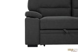 Urban Cali Sleeper Sectional Anaheim II Condo Sleeper Sectional Sofa Bed with Cup Holders and Storage Chaise