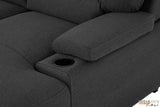 Urban Cali Sleeper Sectional Anaheim II Condo Sleeper Sectional Sofa Bed with Cup Holders and Storage Chaise