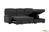 Urban Cali Sleeper Sectional Anaheim II Condo Sleeper Sectional Sofa Bed with Cup Holders and Storage Chaise